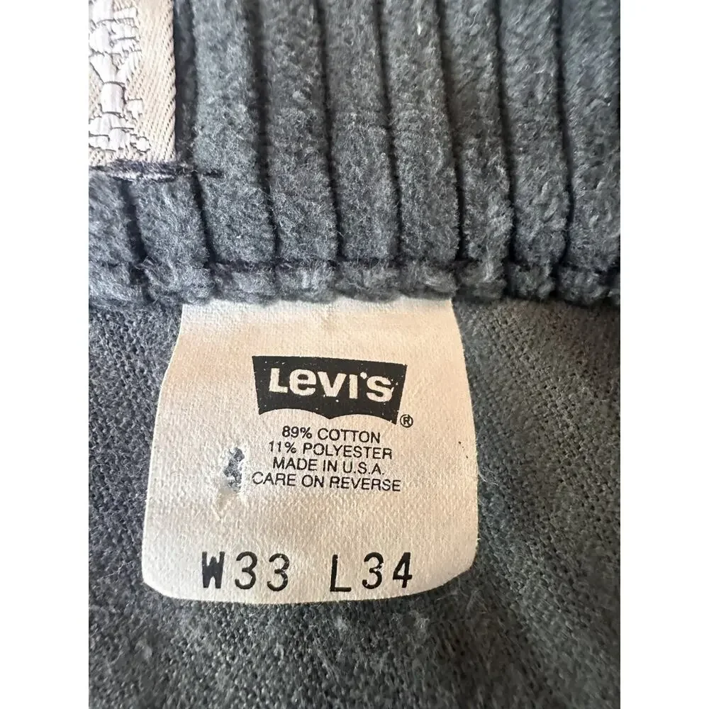 VTG 90s Levis SilverTab Baggy Jeans 33x34 Gray Corduroy Cords Skater Y2K USA